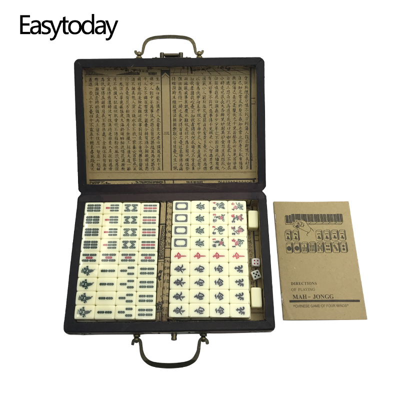 Board Game Instruction - Mini jeu de mahjong chinois ancien,