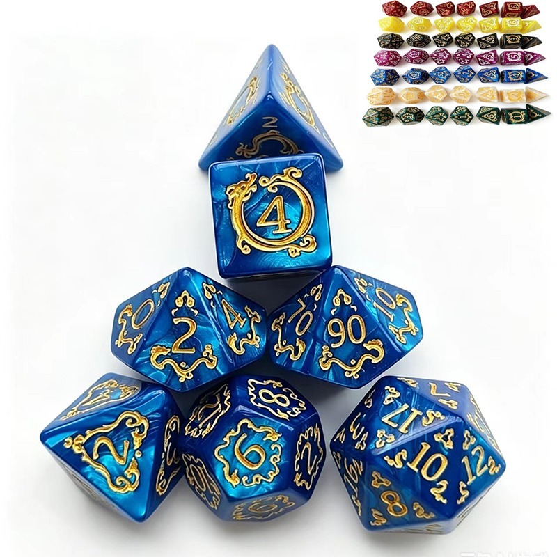 Dice Set Polyhedral - Ensemble de dés polyédriques à motif