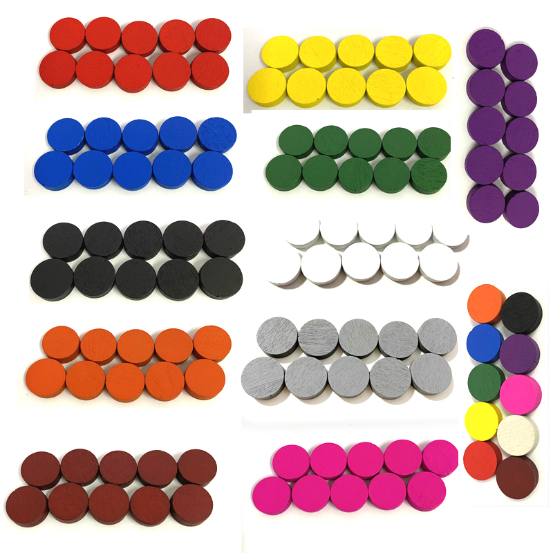 Board Game Root - 50 pièces 15*5MM 11 couleurs disques