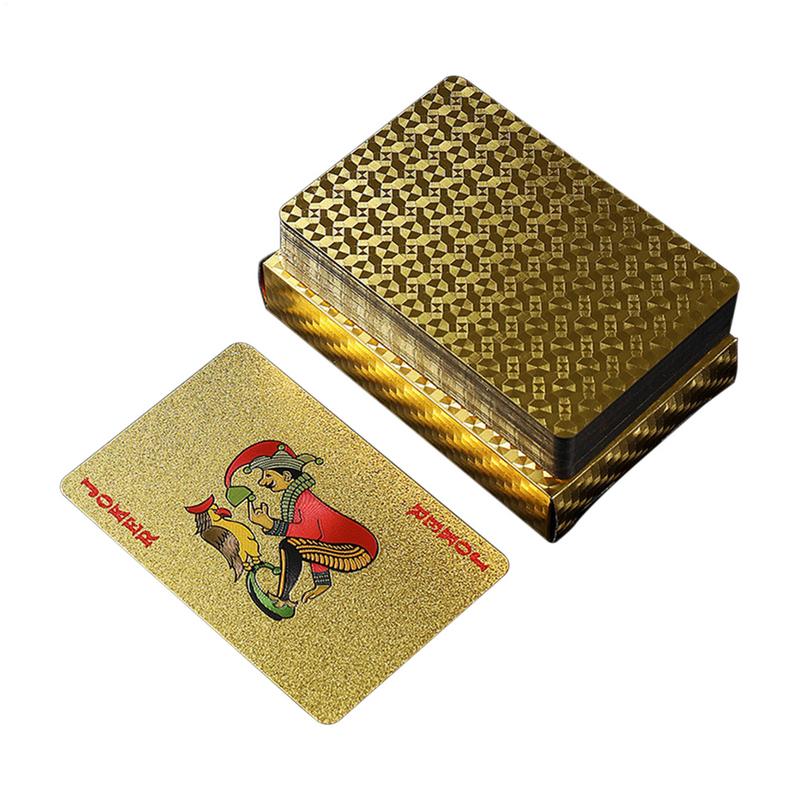 Board Game Festival - Cartes de Poker en feuille d'or,