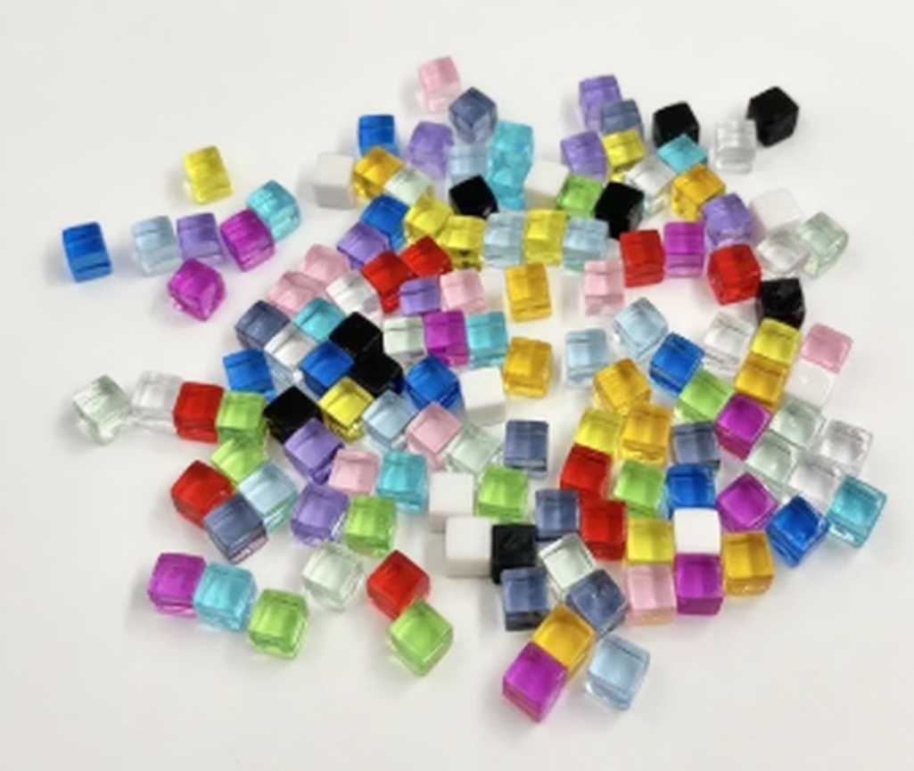 Board Game Root - 100 pièces Cube coloré cristal clair