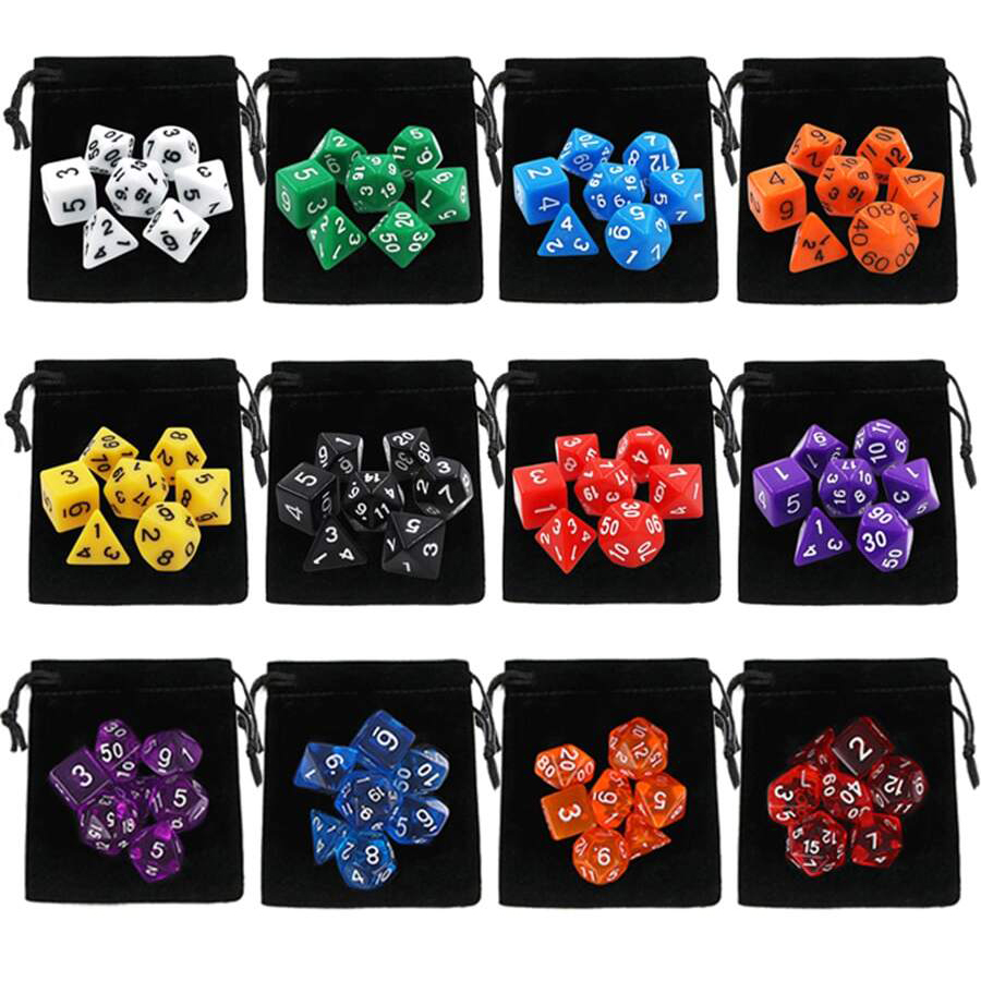 7 dés polyédriques et sac de r - Dice Set Polyhedral avis et prix