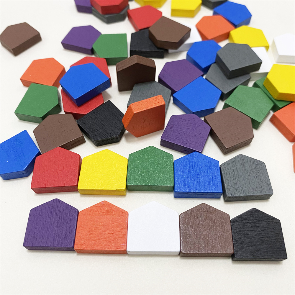 Pions de maison en bois coloré - Board Game Root avis et prix