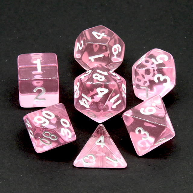Dés polyédriques transparents  - Dice Set Polyhedral avis et prix